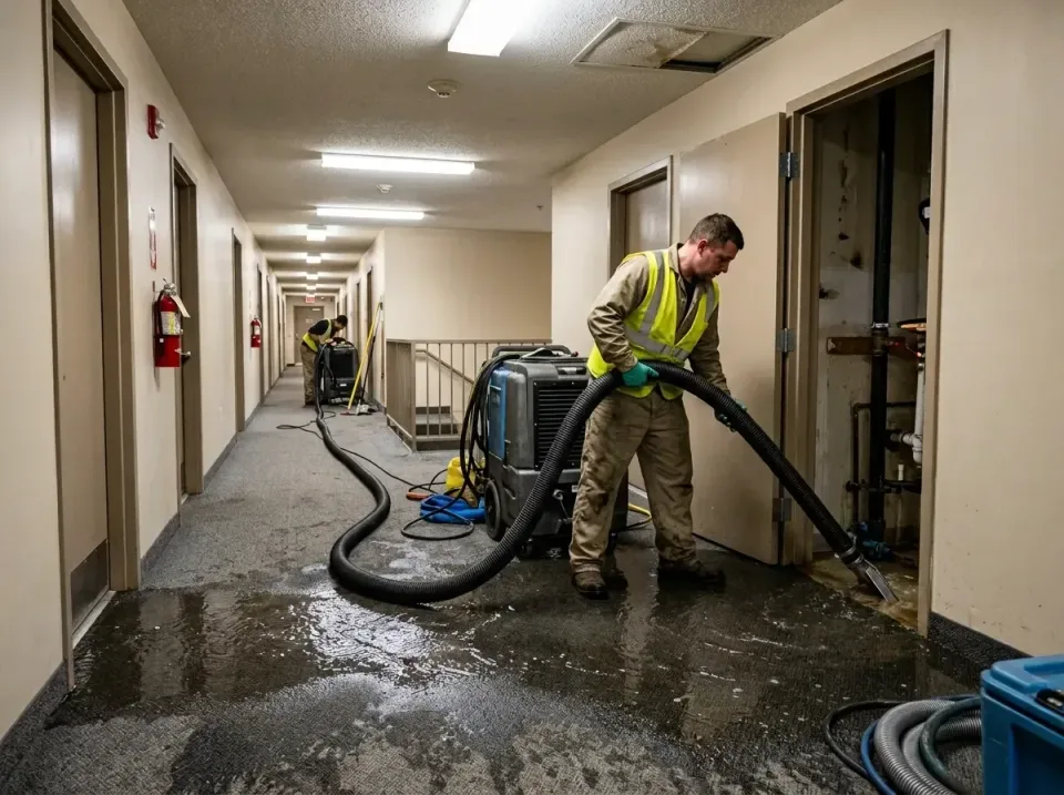 multi-unit-apartment-hallway-f-005 — frequently asked questions, Emergency Burst Pipe Water Extraction & Removal in Seven Oa…